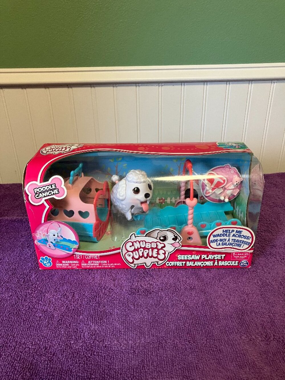 Chubby Puppy Poodle See Saw Playset plus carrier